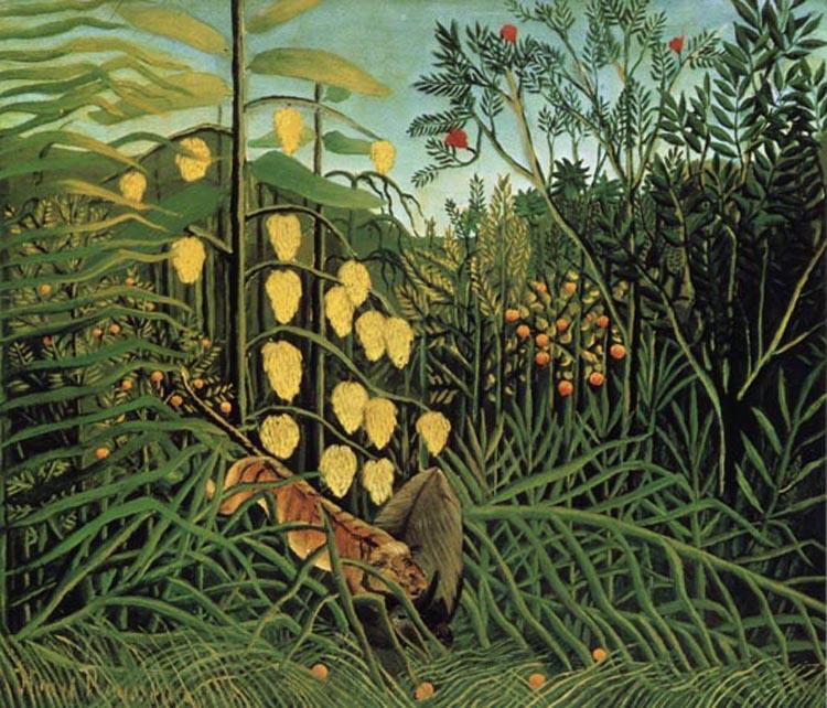 Henri Rousseau Fight Between a Tiger and a Bull